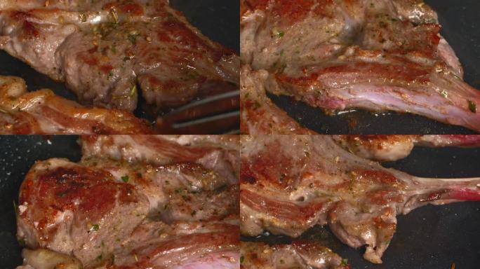 烧烤美食烤羊排【4K】