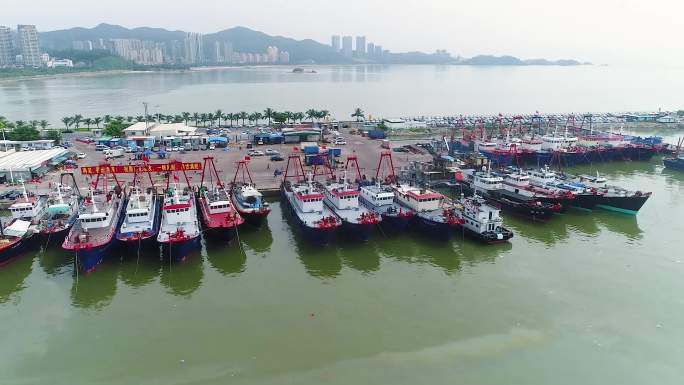 珠海香洲渔港百船齐开搬迁告别仪式