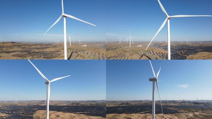 沙漠风机风能太阳能发电