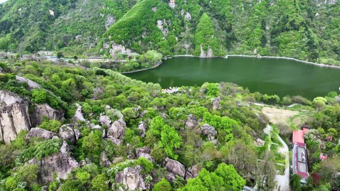 陕西秦岭翠华山航拍山崩奇观