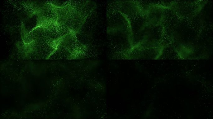 粒子爆炸4k绿色粒子效果