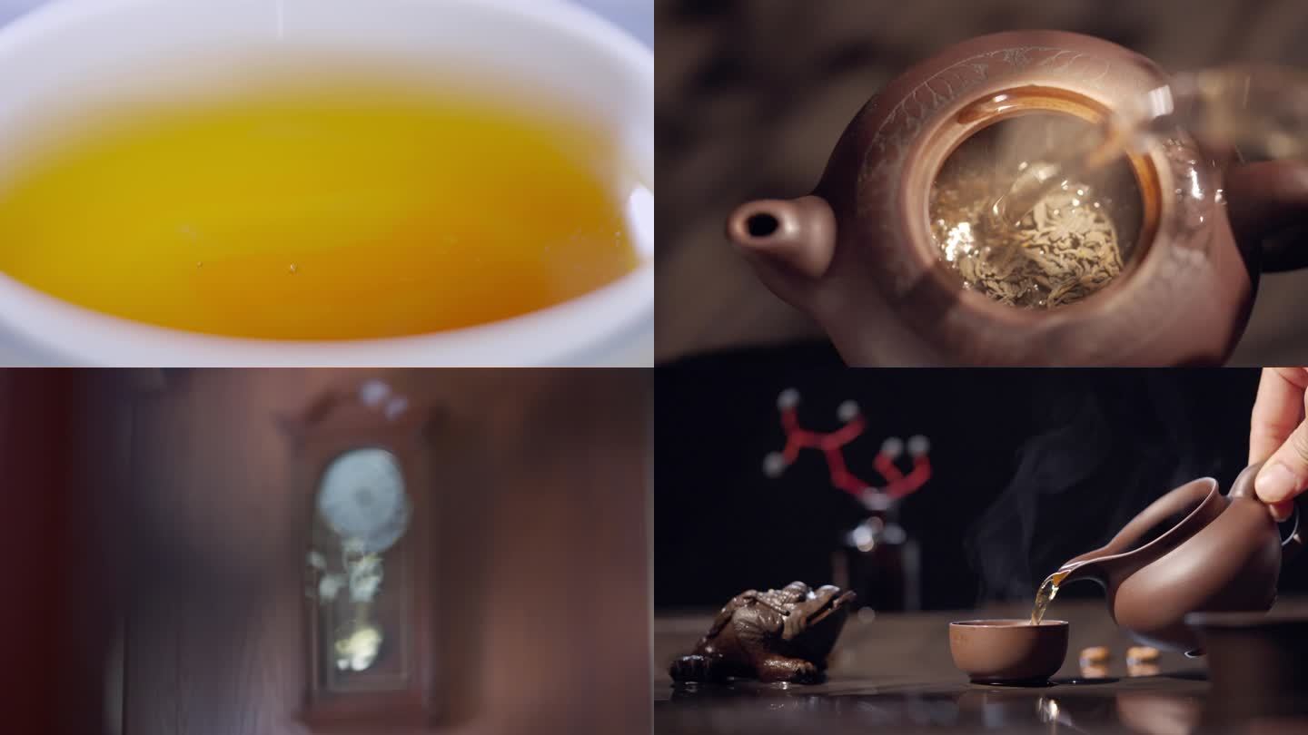 4K实拍茶道泡茶红茶茶具茶壶紫砂壶茶碗