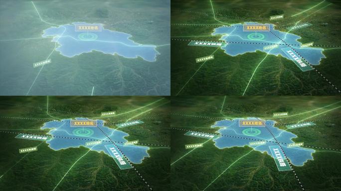 卫星地图交通铁路公路区位AE模板