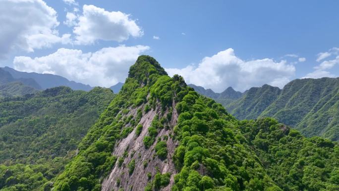 翠华山秦岭航拍龙脊梁