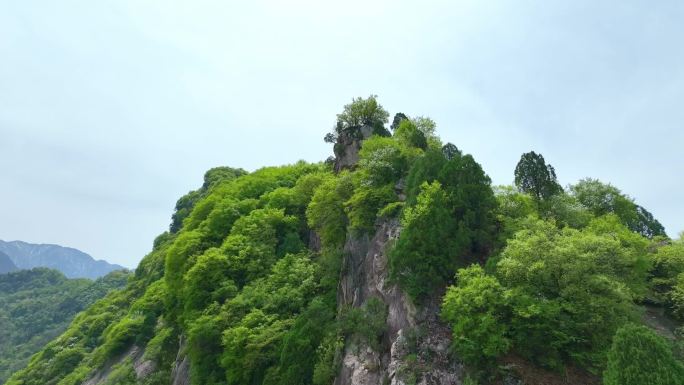 航拍秦岭翠华山