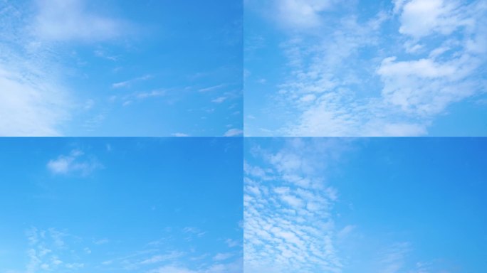 天空延时云朵少云多云薄云天气蓝天白云