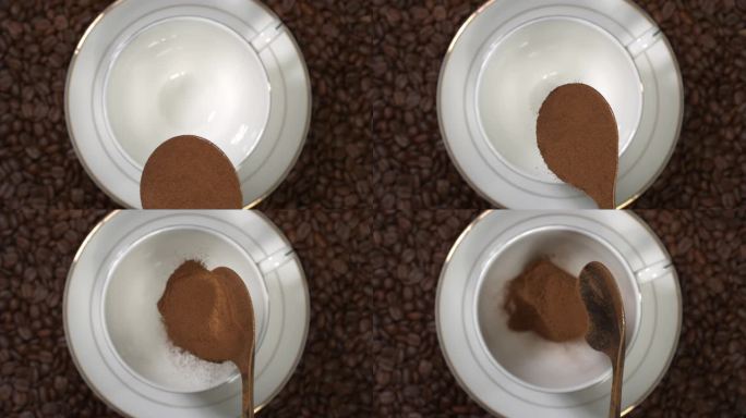 咖啡咖啡豆咖啡粉泡咖啡粉末