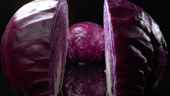 紫甘蓝 营养健康蔬菜微距拍摄
