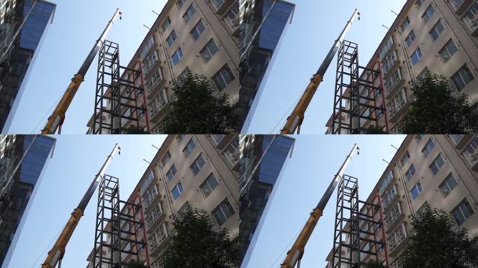 老旧小区改造加装电梯吊装钢结构