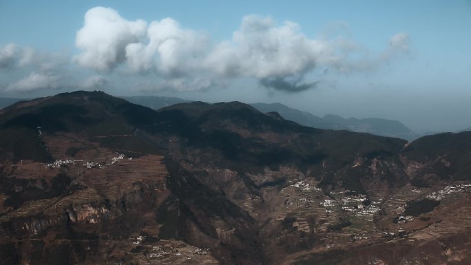 乡村振兴视频云南山区静怡村落村庄艰难环境