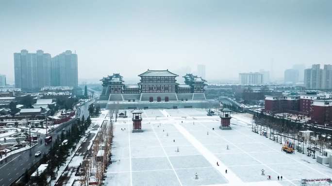 4K | 航拍隋唐洛阳城 雪景