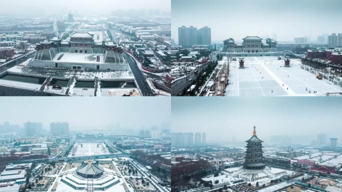 4K | 航拍隋唐洛阳城 雪景