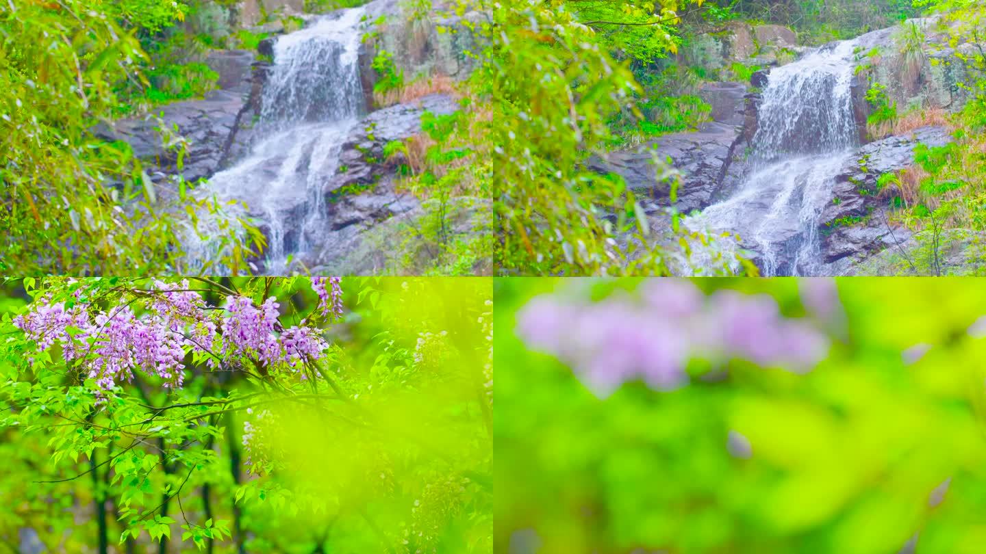 自然风光 秀美风景 青山绿水 河流瀑布