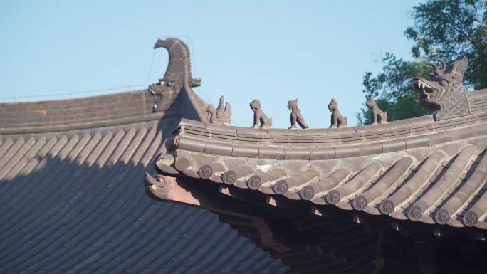 传统建筑屋顶特写