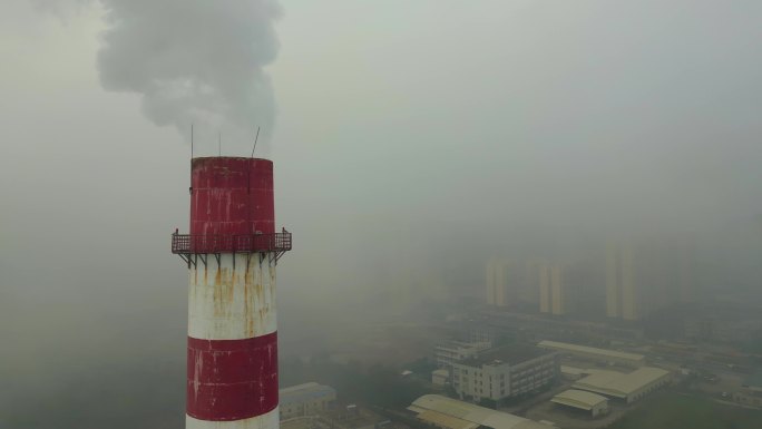 工业废气污染企业污染烟囱冒烟废气