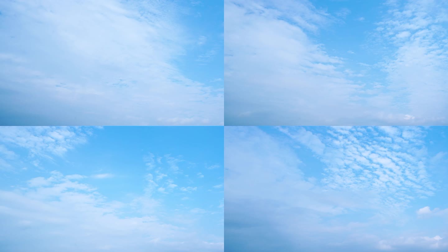 天空延时云朵少云多云薄云天气蓝天白云