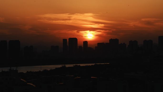 泉州城市日转夜延时