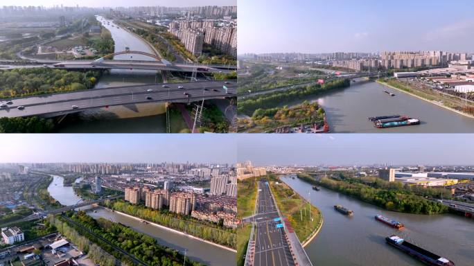 【4K高清原创】常州京杭运河航拍