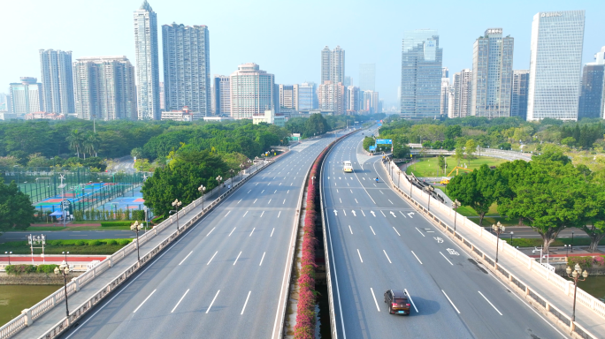 广州疫情空城-广州大桥01