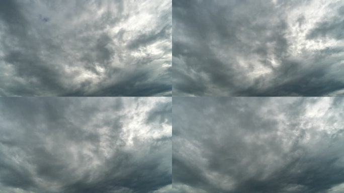 雨云和天空移动4K时间流逝。