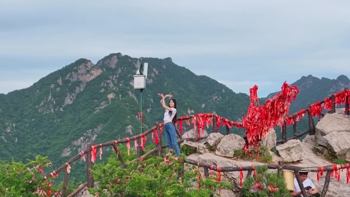 秦岭翠华山航拍最高峰