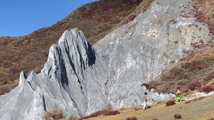 枯黄草原高原石林情侣拍婚纱写真4