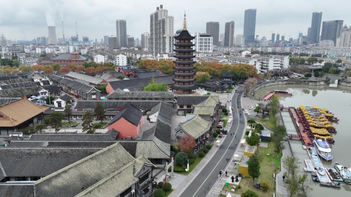 5K航拍淮安里运河风景区（御3哈苏色彩）