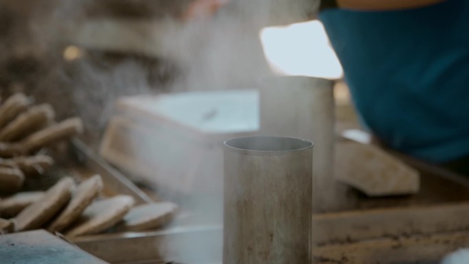 茶厂视频茶叶热蒸定型包装