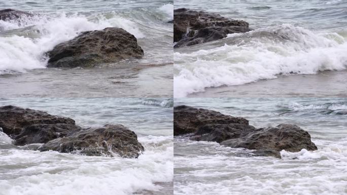 海浪 礁石  大海