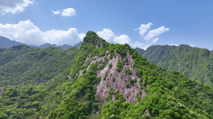 秦岭翠华山龙脊梁航拍