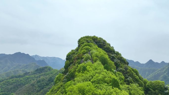 航拍翠华山秦岭