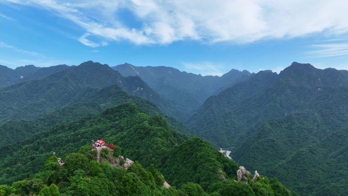 秦岭翠华山航拍顶峰