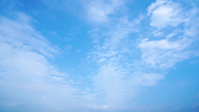 天空延时云朵少云多云薄云天气蓝天白云