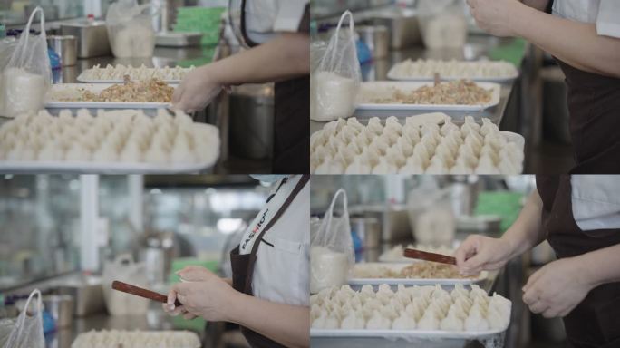 包子 饺子 餐厅食堂里的美味佳肴饭菜好吃