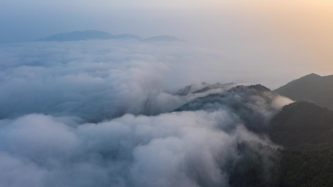 高山云海航拍延时