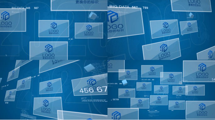 【原创】商务科技企业LOGO汇聚4K