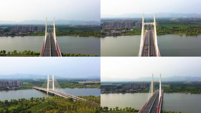 泗水县泗河大桥航拍4K