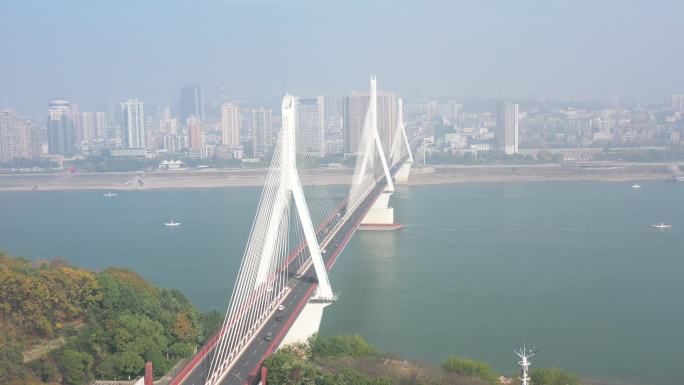宜昌4K夷陵长江大桥航拍原创