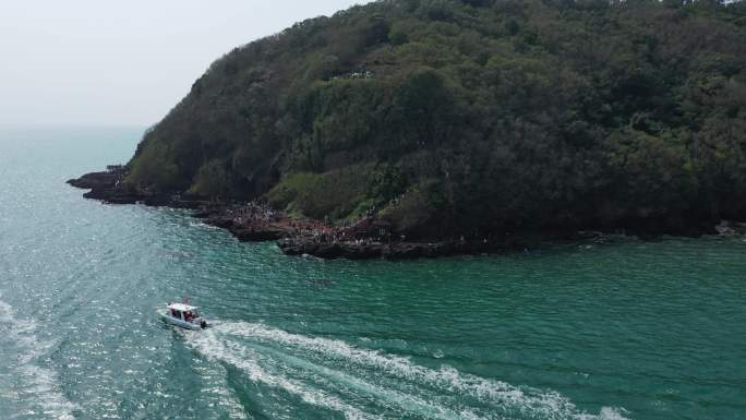 广西北海涠洲岛海洋自然生态保护区高清航拍