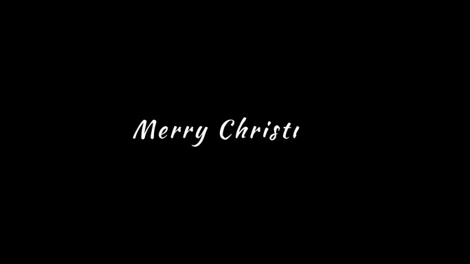 圣诞Merry Christmas手写字