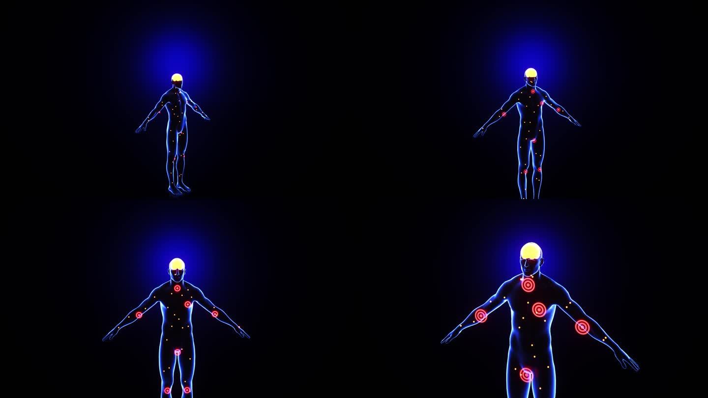 3D渲染全息人体内循环 生命力旺盛