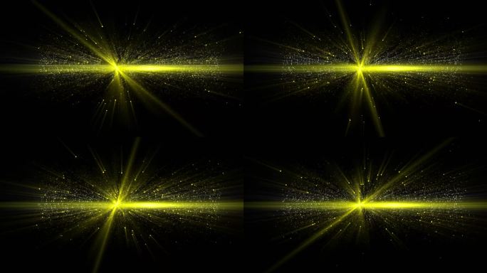 金色粒子光线视频素材下载边框装饰金色射线