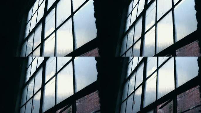 废弃的工厂碎玻璃破旧老旧关押