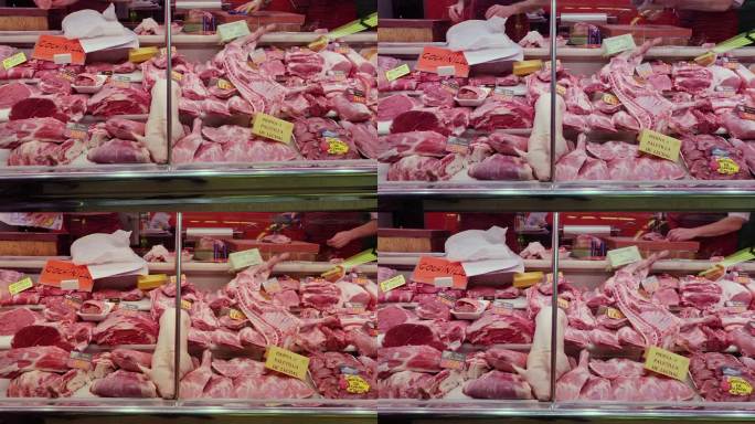 西班牙屠宰死猪的屠夫