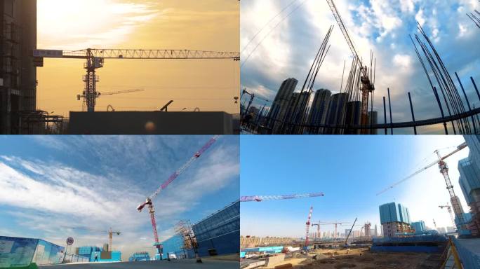 工地 延时 建筑 建设