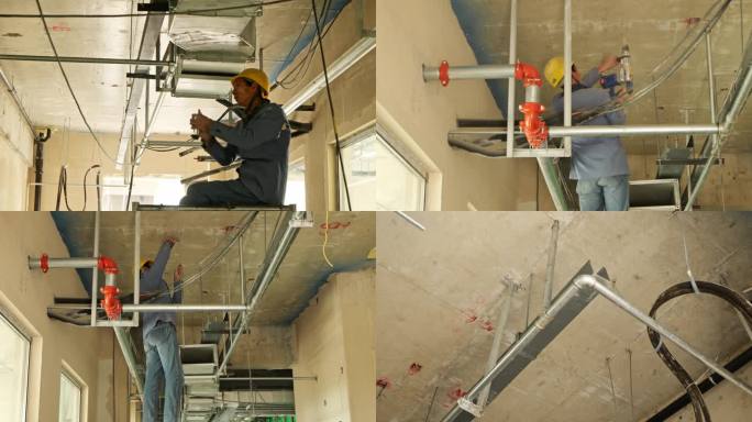 建筑内部装修安装空调吊顶安装消防系统6
