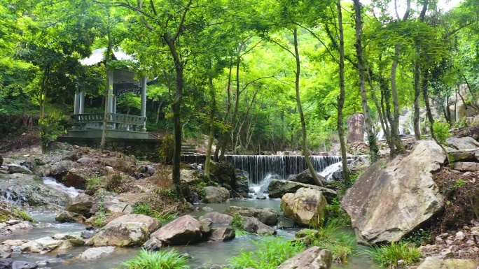 中国风光 实拍视频 溪流航拍 自然景观