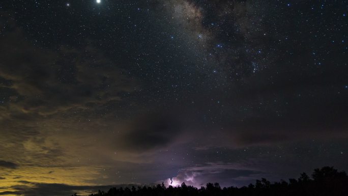 星空和银河系，延时视频