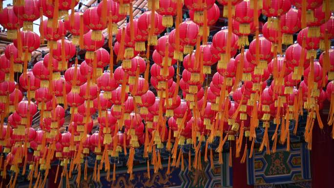 美丽的中国新年灯笼装饰