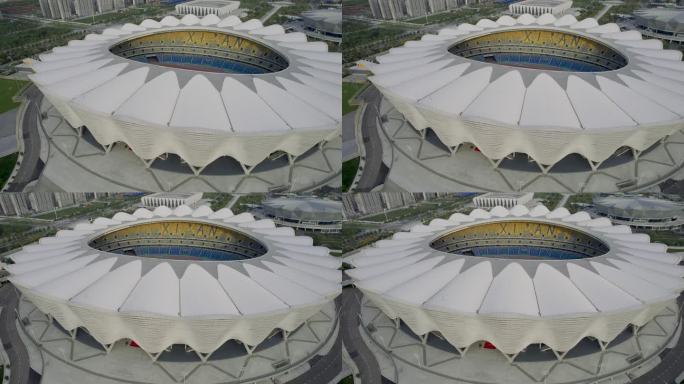 西安浐灞奥运体育馆高清航拍航拍视频